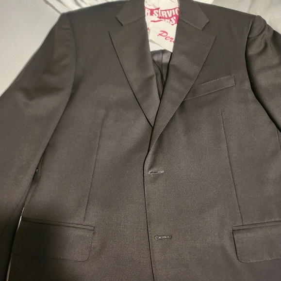 Men Canali Black Wool 54R EU / 44R Suit - Picture 1 of 16